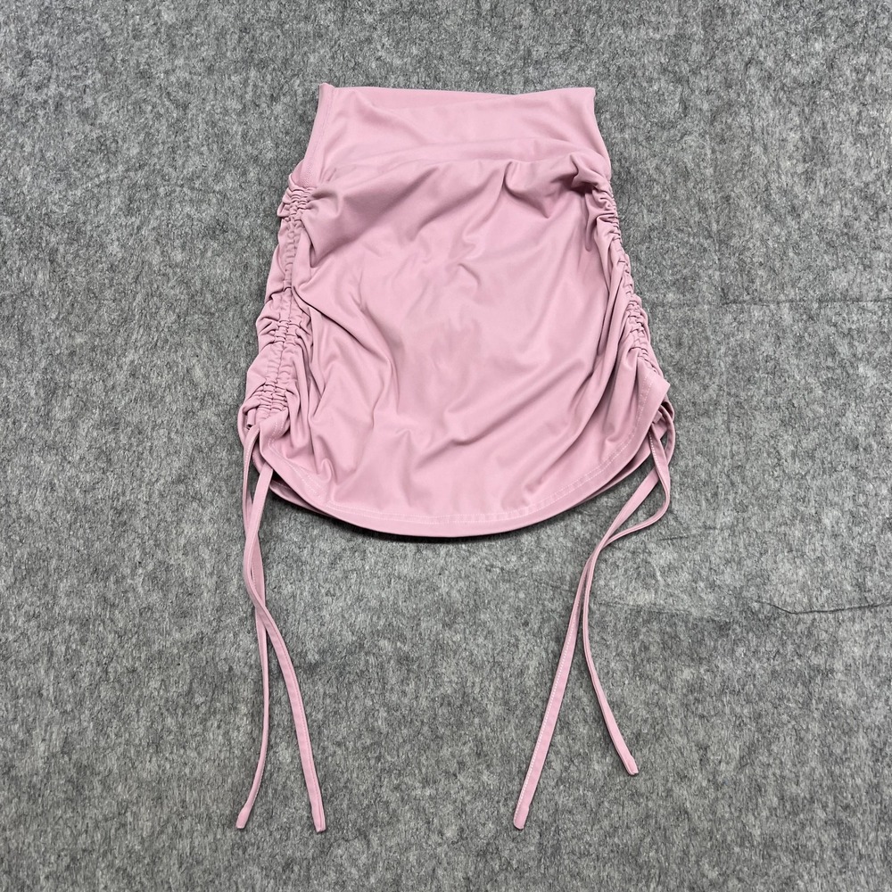 Gold Hinge Skirt Womens‎ Extra Small Pink Ruched Drawstring Side Mini Athletic